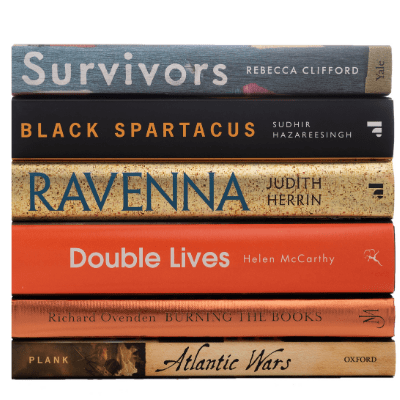 The six hardback books shortlisted for the Wolfson History Prize 2021 The six hardback books shortlisted for the Wolfson History Prize 2021
