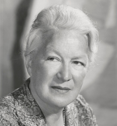 A black and white photo of CV (Veronica) Wedgwood