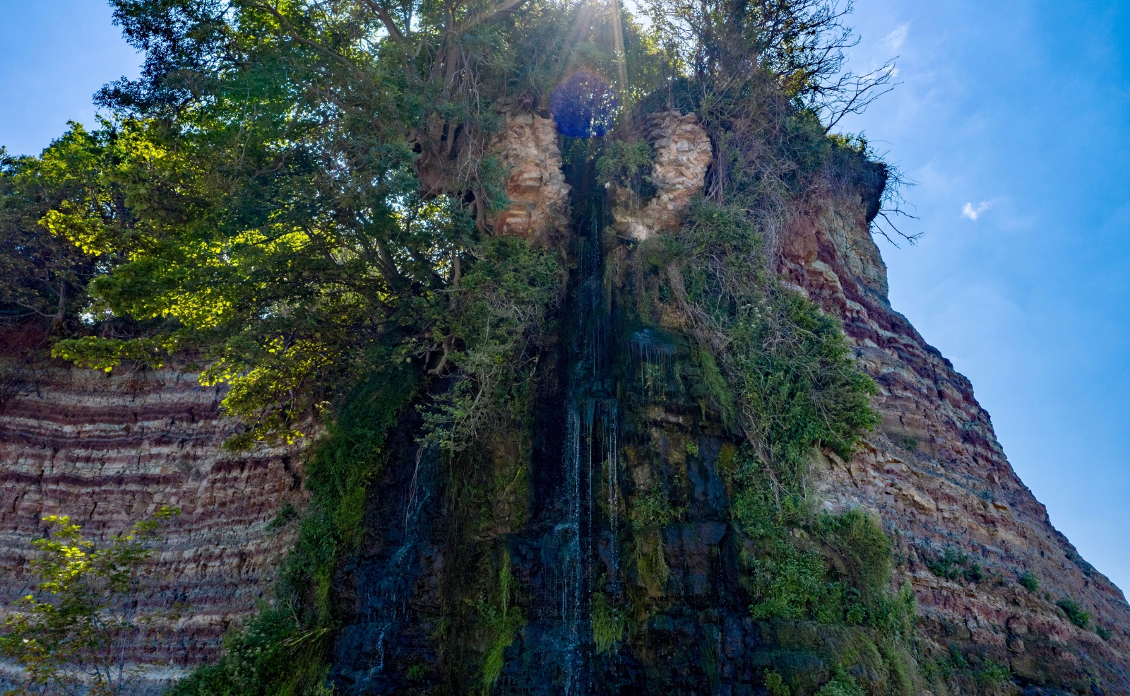 St Audries Waterfall, at the foot of the Quantock Hills in Somerset.