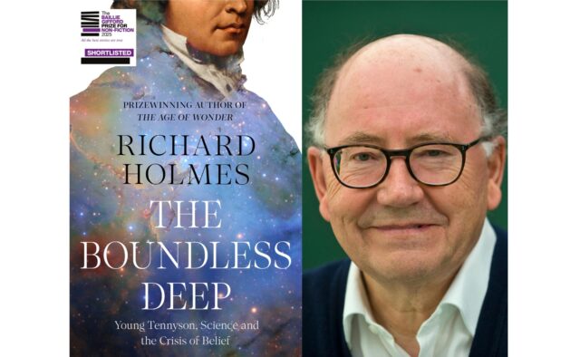 'The Boundless Deep' book cover; portrait of Richard Holmes (c) Jeff Morgan.