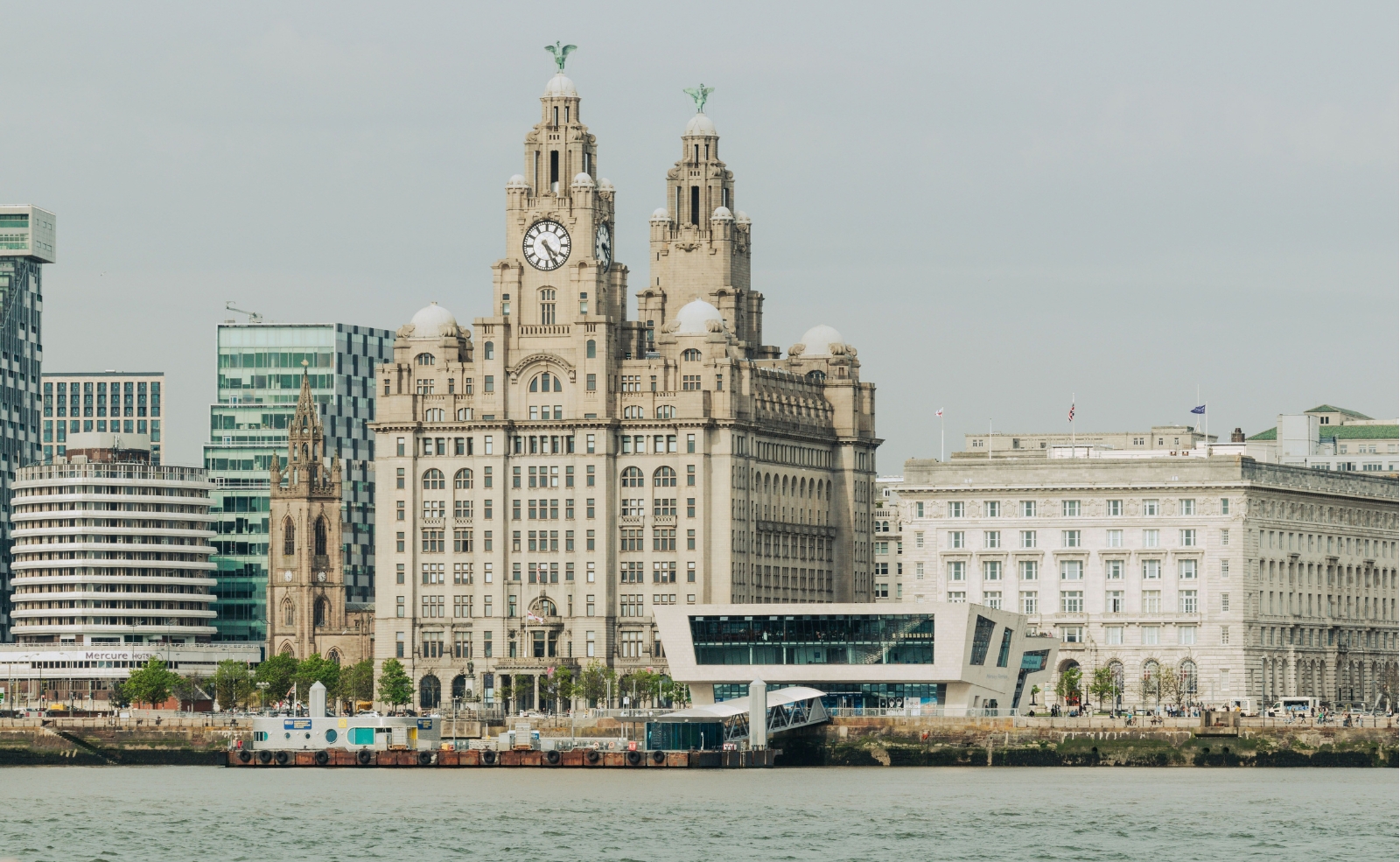 The Royal Liver Building on Liverpool's waterfront.